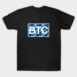 Bitcoin Blue Camo Inside T-Shirt